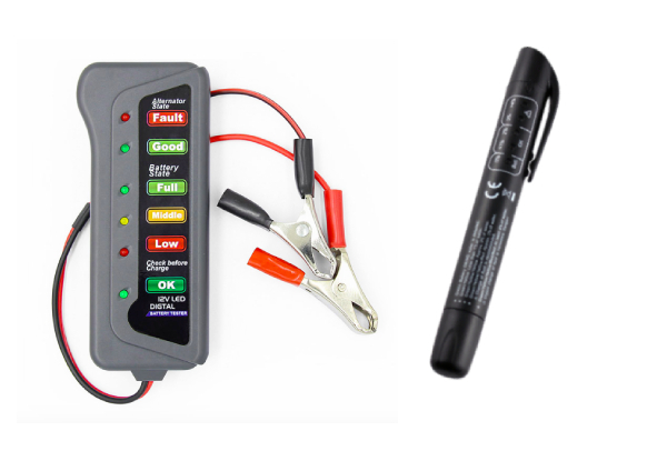 Mini 12V Car Battery Tester incl. Brake Fluid Tester Pen