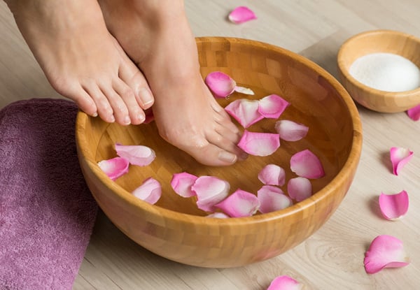 Full Spa Pedicure - Option for a 45 or 60-Minute Microdermabrasion Facial  & Eye Trio