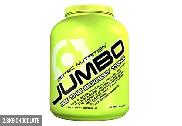 $74.95 for a Scitec Nutrition Jumbo 2.8Kg Tub or $99.95 for a Scitec Nutrition Jumbo 4.4Kg Tub