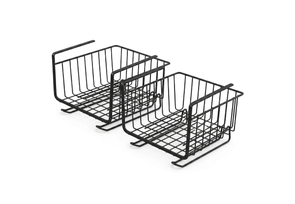 Two-Piece Kitchen Under-Shelf Storage Wire Rack Organiser