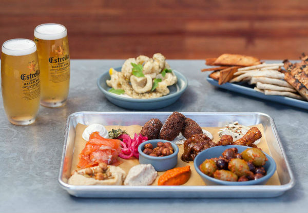 Welles Street Mediterranean Platter & Two Drinks for Two or More People - Valid Seven Days