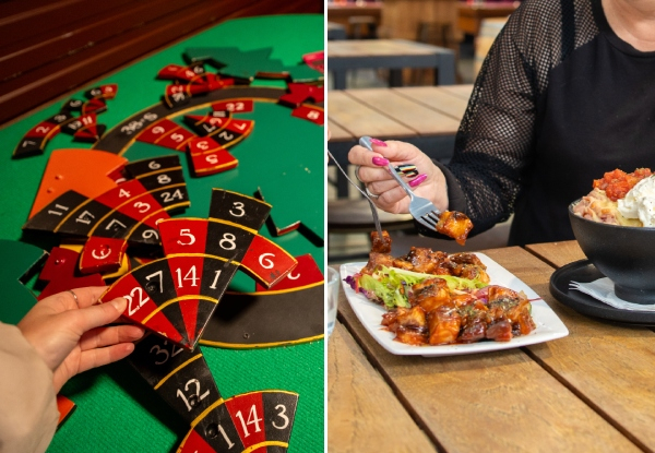 One-Hour Scapegoats Cartel Escape Room Experience & Tapas or Entrees at Wild Kiwi Distillery - Options for Two, Four or Six People