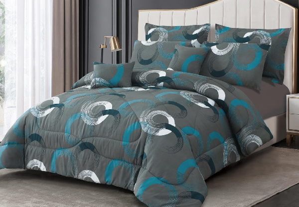 Liveinstyle Seven-Piece Swirls Reversible Comforter Set - Available in Three Sizes