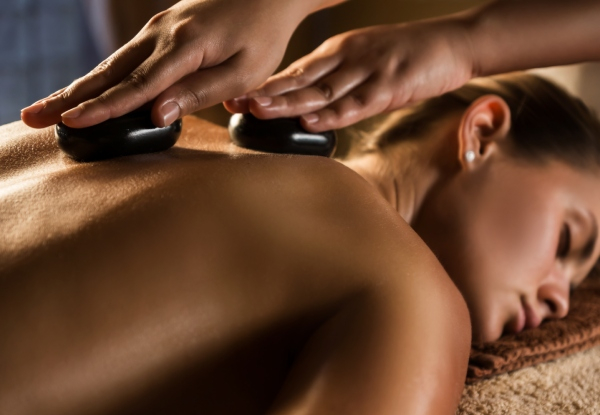 45-Minute Spring Bliss Hot Stone Massage incl. Eyebrow Shape & Tint; Option For 60-Mins or to add a Facial
