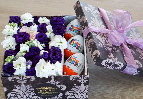$79 for a Giftbox of Flowers & Three Kinder Eggs