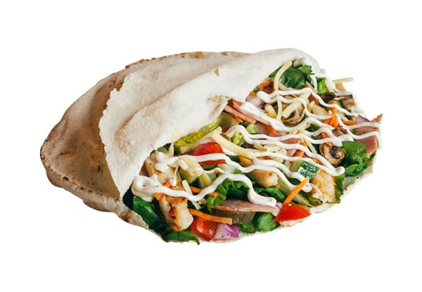 $9 for One Regular Pita or Salad & Regular Hot Drink, $15 for Two or $29 for Four (value up to $66.80)
