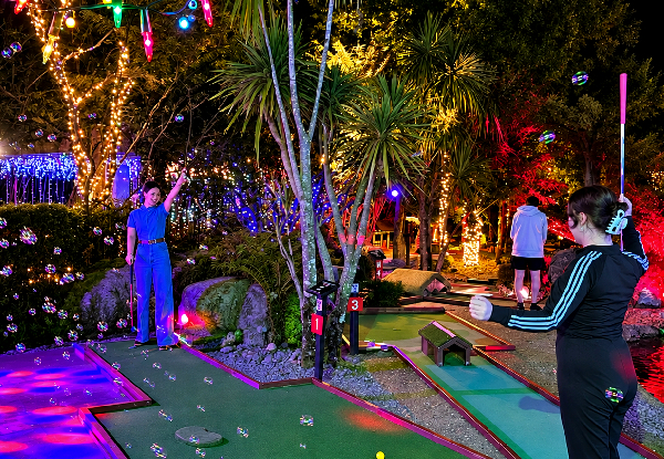 One Round of Rotovegas Night Mini Golf for One Person - Options for up to Six People