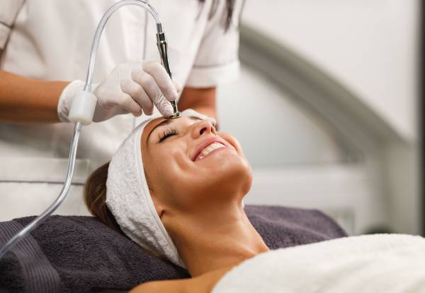 One-Hour Diamond Micro Dermabrasion Package incl. Cleansing, Exfoliation, Steam, Diamond Microdermabrasion, Massage, Face Pack & SPF - Option to 75-Min Package incl. LED Light Therapy
