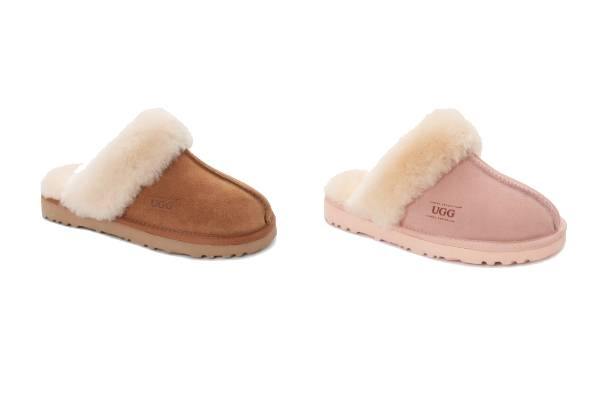 Ugg Premium Australia Sheepskin Unisex Suede Scuffette Slippers - Available in Five Colours & Ten Sizes