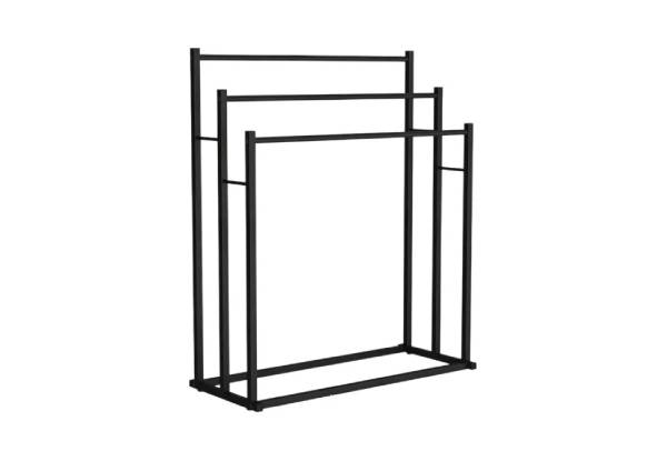 Freestanding Three-Tier Metal Towel Rack