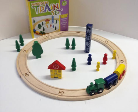 23-Piece Wooden Train Set - Option for Two Sets Available