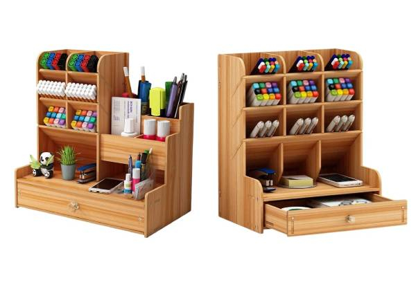 Wooden Desk Organiser - Available in Two Options