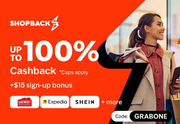 Get up to 100% Cashback at Dominos & Shein (caps apply), Plus Huge Upsized Deals at Chemist Warehouse, Dyson, Adidas, Lululemon & Trip.com + $15 ShopBack Bonus Just for Signing Up! Use Code GRABONE