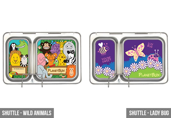 PlanetBox Stainless Bento Lunch Boxes - Three Sizes & Multiple Designs Available