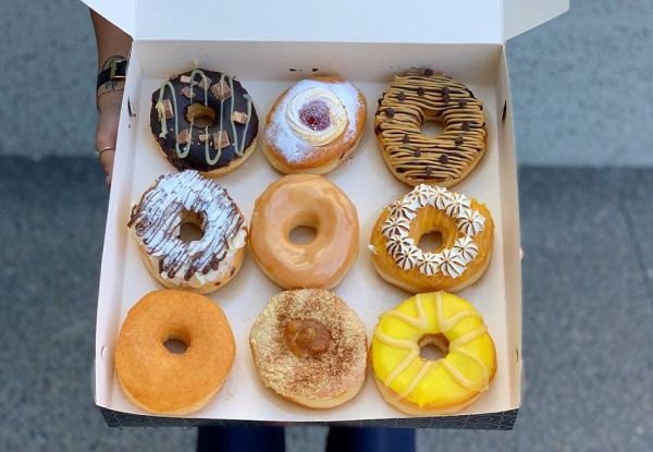 Box of Six Hand-Crafted Signature Glazed & Flavoured Doughnuts - Option for Box of Nine or Twelve