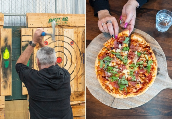 One-Hour Sweet Axe Throwing Experience & Pizza at Te Aro Brewing Company - Options for Two, Four or Six People
