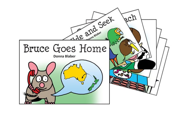 Complete Set of Eight Kiwi Critters Books incl. "Dress Up" the Latest Release by NZ Author Donna Blaber with Free Delivery