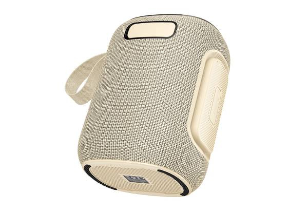 Hoco 10W LED Bluetooth Speaker with Multi-Mode Playback - Beige/White