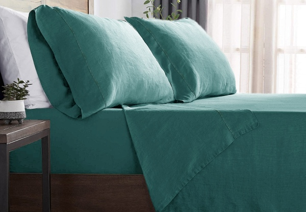 Ramesses Elite Air Cloud French Linen Sheet Set - Five Sizes & Five Colours Available
