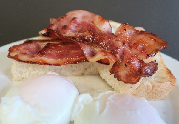 Peter Timbs Bacon or Mushrooms & Free Range Eggs Brunch for One - Option for Two- or Four-People