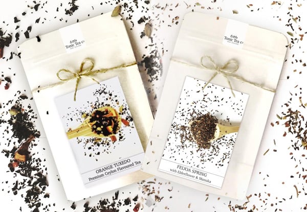 $14.40 for Two-Packets of NZ Made Gourmet Loose Leaf Tea by Little Tonic Tea Co incl. Nationwide Delivery