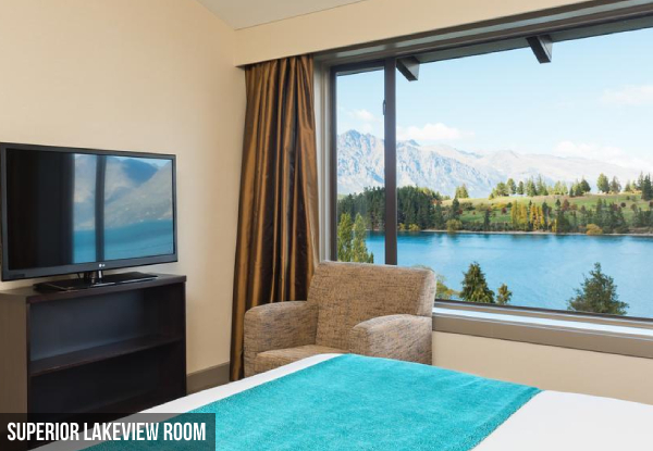 Four-Star, Two-Night Central Lakefront Queenstown Stay for Two People in a Superior Room incl. One Course Dinner for Two People on One Night, Daily Cooked Breakfast, WiFi & Late Checkout - Options for Superior Lake View Room & Up to Five Nights