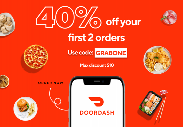 Exclusive Food Delivery Offer with DoorDash - Valid in Wellington & Christchurch - Use Promo Code GRABONE