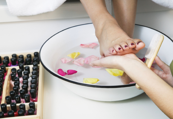Gel Polish Spa Pedicure with Paraffin Dip