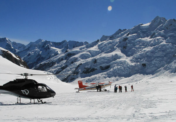 Ultimate Alpine Combo Experience - Ski Plane & Helicopter Flights incl. Glacier Landing - Options for up to Six People