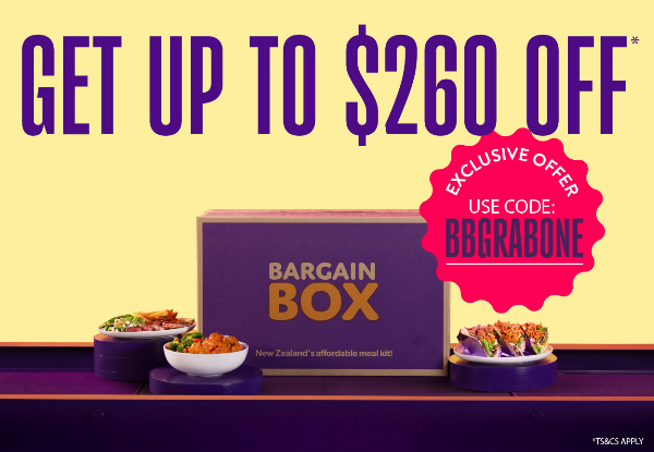 Get Up To $260 OFF Your First 5 Deliveries With Bargain Box - From Only $6.95 Per Plate