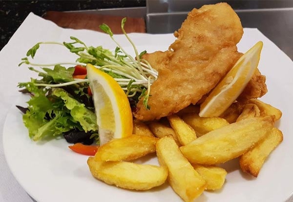 Fish, Chips & Salad for Two people incl. Two Glasses of Beer, Cider, Alcoholic Ginger Beer or Wine