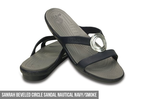 From $37.50 for a Pair of Crocs Sanrah Beveled Sandals Available in Four Styles
