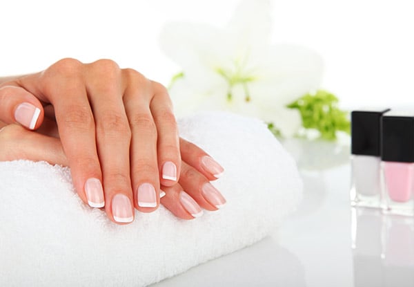 $35 for a Full Set of Acrylics with White or Clear Tips