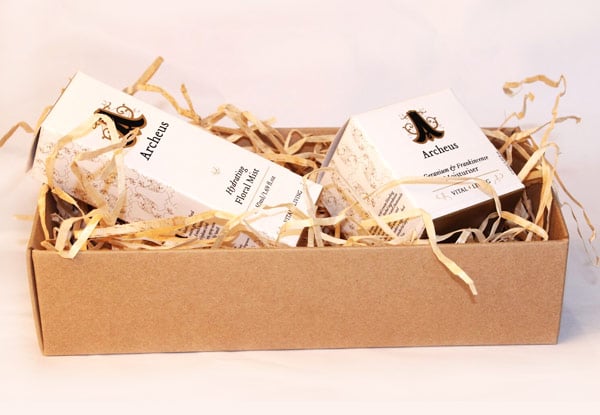 $56 for an Archeus Alembics Gift Pack incl.
Hydrating Floral Mist & Archeus Geranium & Frankincense Moisturiser