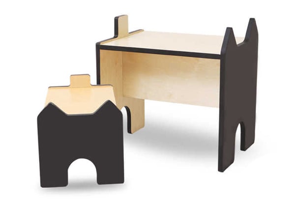 Kids' Blackboard Table & Bench Set