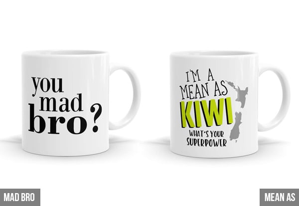 Bespoke Art Kiwiana Mugs - 13 Designs Available