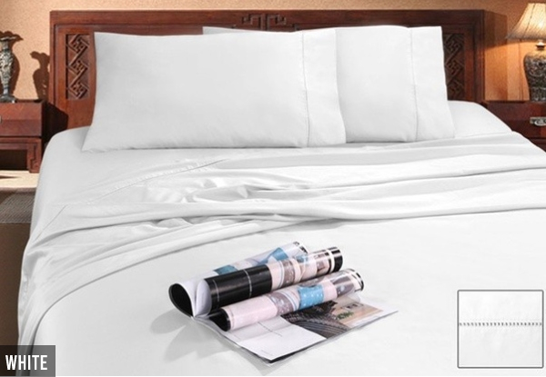 Hypoallergenic Bamboo & Egyptian Cotton Sheet Set - Five Colours & Four Sizes Available