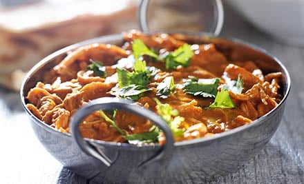 $23 for Any Two Mains, Naan & Rice (value up to $41.80)