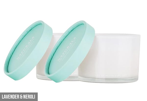 Two-Pack of The Aromatherapy Company Naturals Candles - Three Scents Available - North Island Delivery