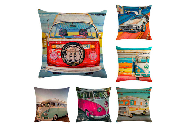 Vintage Car Cushion Cover - Nine Designs Available