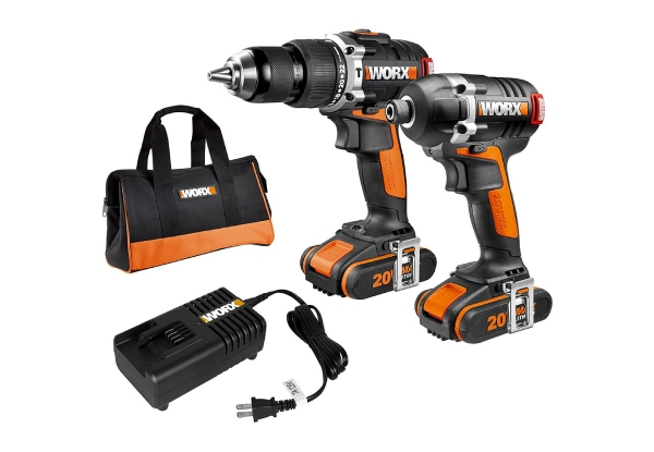 WORX 20V Max 13mm Cordless Brushless Drill & Driver Set