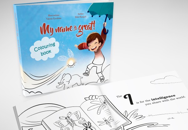 'My Name is Great' Personalised Children’s Book  - Colouring Edition