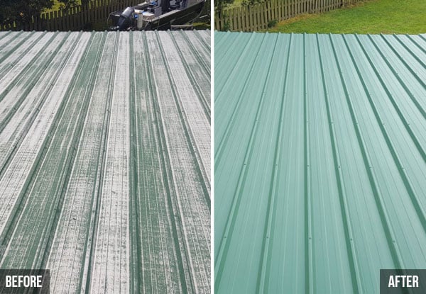 Full Iron or Colour Steel Roof Paint incl. a Full Waterblast, Gutter Clean & Two Top Coats with a Colour of Your Choice - Options for up to 200sqm