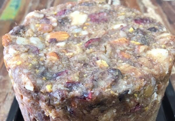 $39 for a 4" Raw Christmas Cake OR $79 for an 8” Raw Strawberry Marble Cake or a 6” Raw Christmas Cake - All Cakes are Free of Dairy, Wheat, Gluten & Vegan - Additional delivery charges apply (value up to $110)
