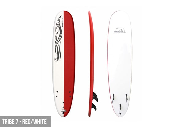 From $225 for a Tribe Soft Top Surfboard – Three Sizes Available