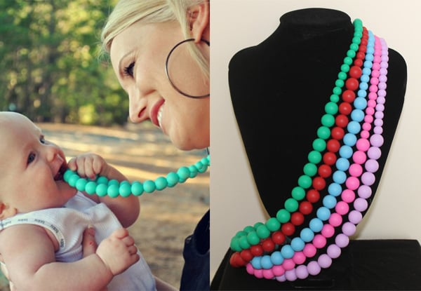 $10 for a Teething Necklace - Five Colours Available