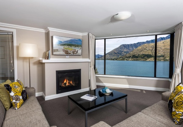 One-Night 4.5-Star Luxury Queenstown Lakeside Getaway for Two in Standard Room incl. Late Checkout, Parking, Sauna & Fitness Centre Access - Options for Four People & Two Nights with $50 F&B Voucher or Three, Four & Five Nights with $75 F&B Voucher