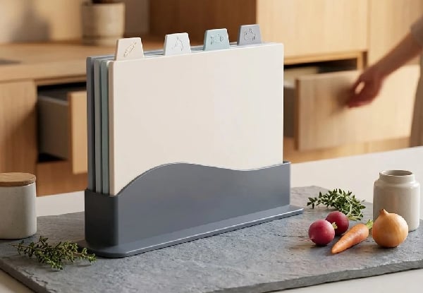 Four-in-One Colour-Coded Cutting Board Set
