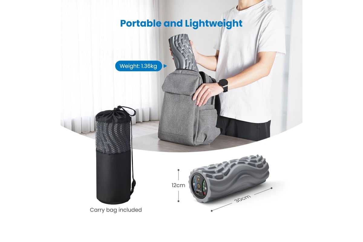 Renpho Vibrating Foam Roller 5 Speed USB C — photo 8