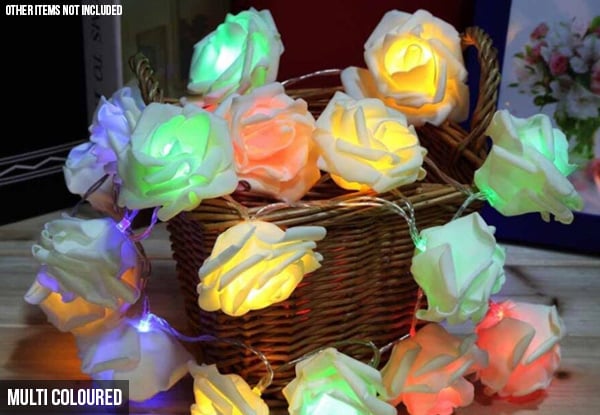 20-LED Rose Fairy Light String - Three Colours Available with Free Delivery — photo 3